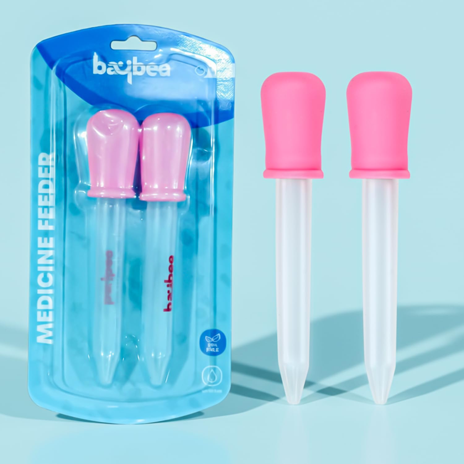 Baybee Baby Medicine Feeder with Dropper BPA-Free Soft Silicone Tip Baby Medicine (Pack of 2)
