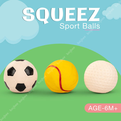 BAYBEE Mini Sports Squeeze Soft Rubber  Balls for Toddlers & Kids BAYBEE