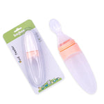 Baybee Infant Silicone Food Feeder, Anti-Colic & BPA Free Squeeze Feeder Bottle with Spoon Baybee India