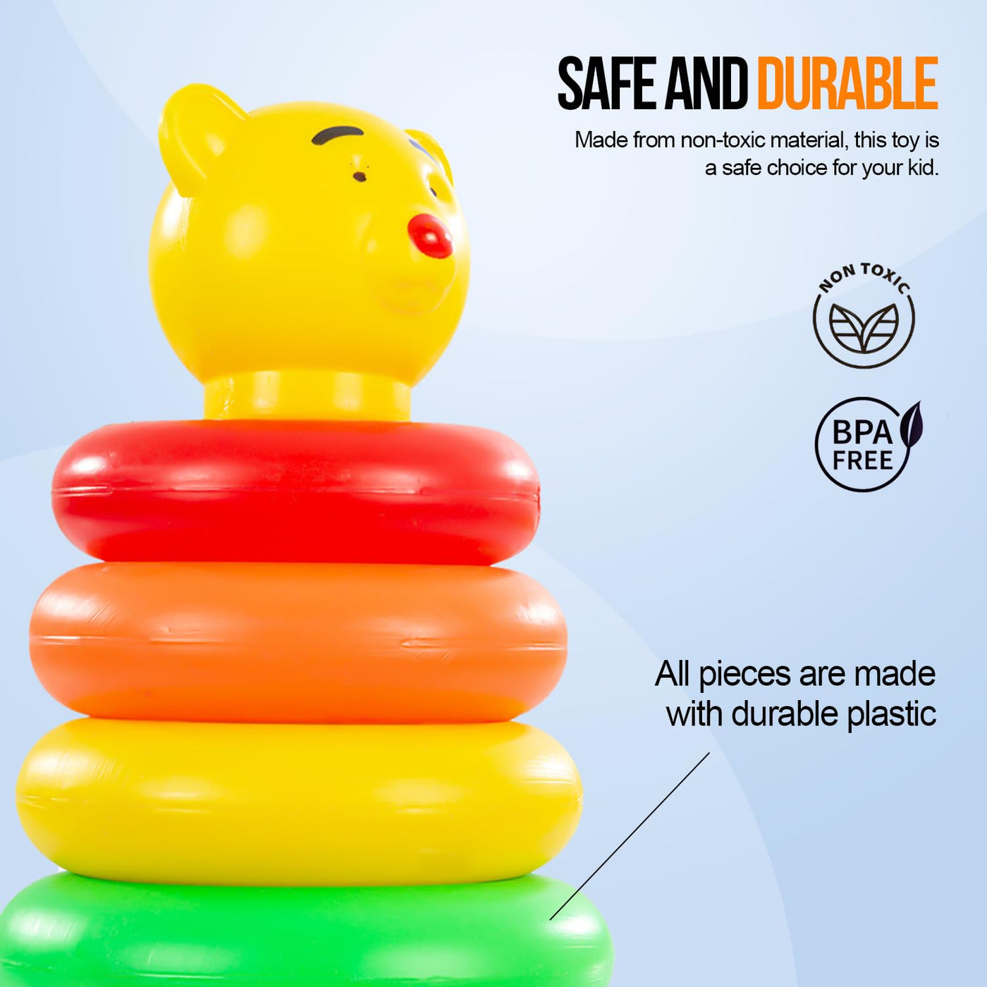 BAYBEE Plastic Teddy Stacking & Sorting Rings Toys for Kids Educational &  Learning Developmental Jumbo Stack Up Tower Construction Play Set Birthday  Gift Toys for 1+Years Boys,Girls – Baybee India