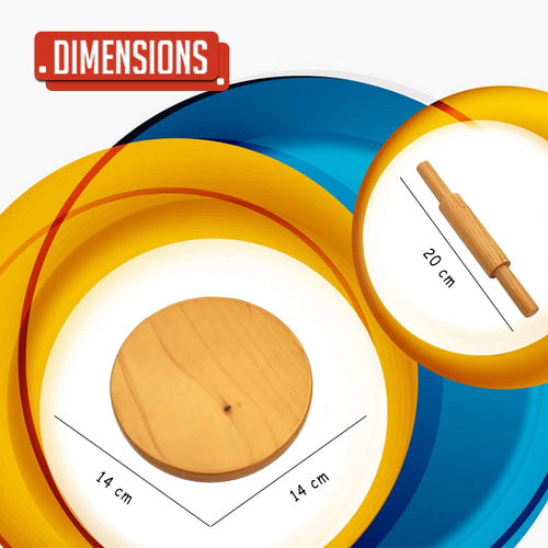 baybee wooden roti roller/rolling pin board for kids chapati maker for toddlers BAYBEE