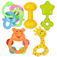 Baybee 5 Pcs Baby Rattles Teether Toys Set for Babies