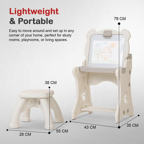 Baybee 2-in-1 Convertible Drawing & Writing Table for Kids Study Table with Whiteboard BAYBEE
