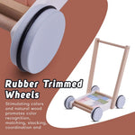 Baybee 2 in 1 Wooden Baby Learning Toy Cart for Kids, Wooden Cart Cum Walker for Kids BAYBEE