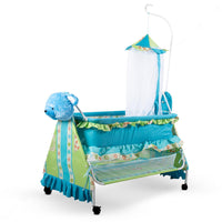 Baybee Fuffy Baby Swing Cradle for Newborn Baby with Mosquito Net, Storage & Wheels