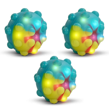 Baybee Pack of 3 Pop It Lighting Ball Fidget Sensory Stress Balls Toys for Kids Adults BAYBEE