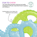 Baybee Natural Silicone Baby Teether for 3-12 Months Soft Circle Shape Safe Teething Toy for Infants (Pack of 2) BAYBEE