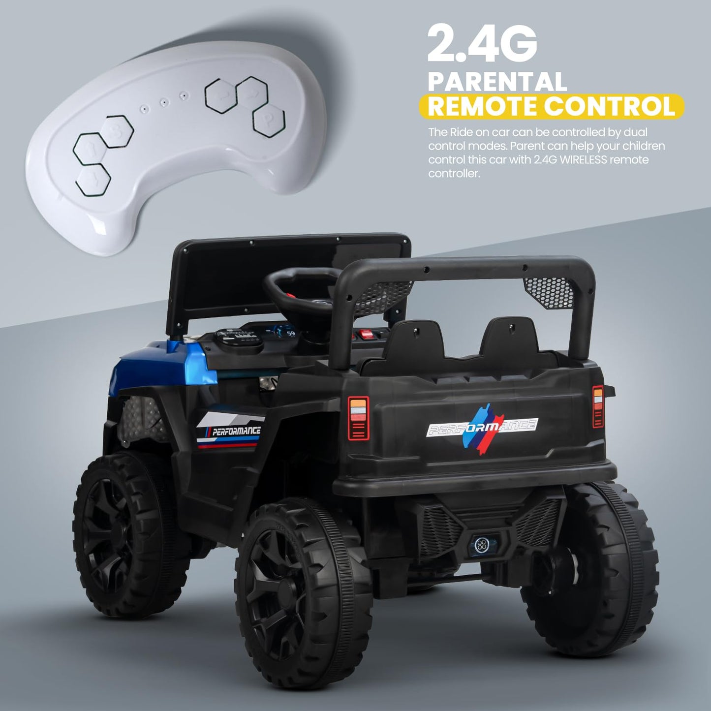 Baybee Rovera 4×4 Battery Operated Jeep for Kids, Ride on Toy Kids Car with RGB Windshield Light & Music | Baby Big Battery Car Toys for Kids | Electric Jeep Car for Kids to Drive 2 to 6 Years