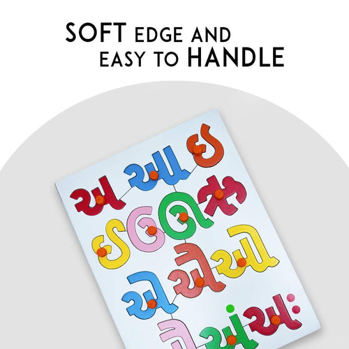 Baybee Wooden Alphabets and Color Learning Educational Board for Kids Alphabets Puzzle with Knob BAYBEE