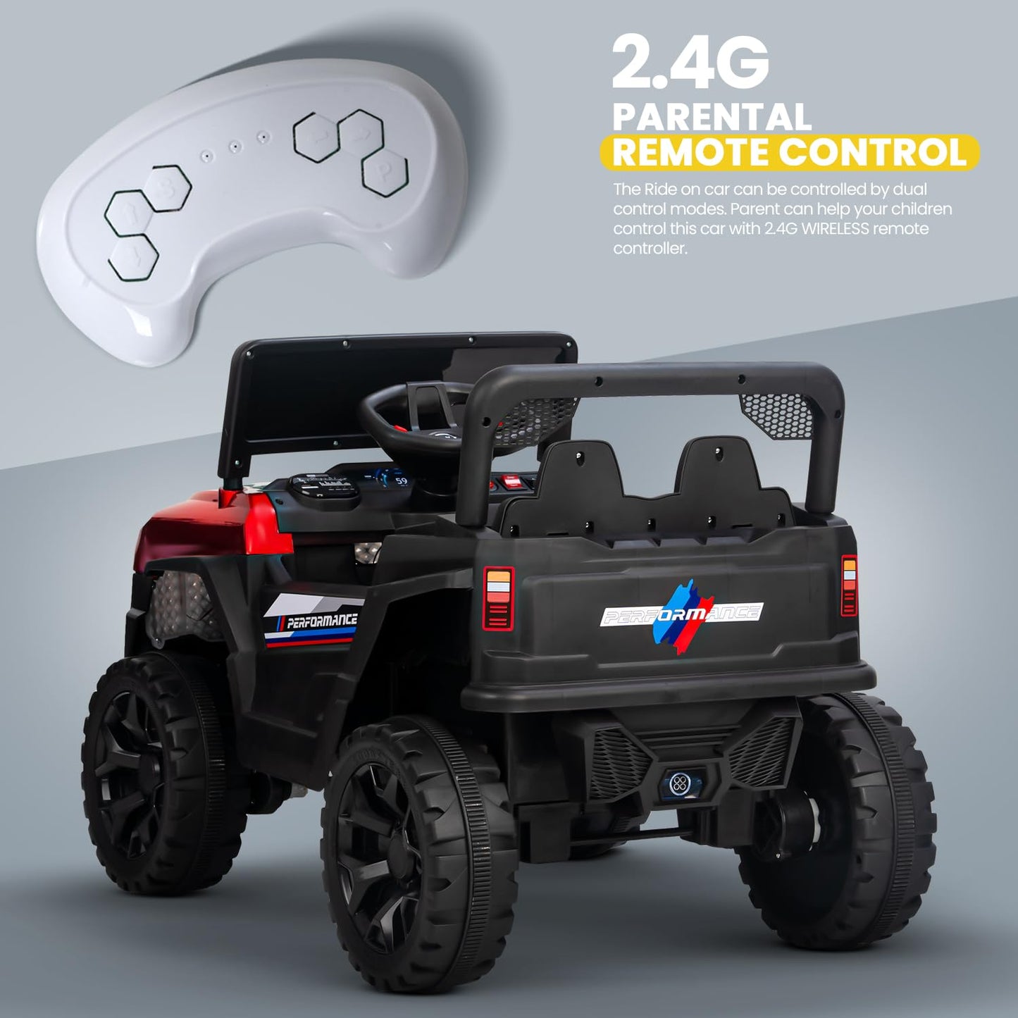 Baybee Rovera 4×4 Battery Operated Jeep for Kids, Ride on Toy Kids Car with RGB Windshield Light & Music | Baby Big Battery Car Toys for Kids | Electric Jeep Car for Kids to Drive 2 to 6 Years