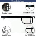 BAYBEE Baby Cradle Metal Hanger for Newborn Babies (76 x 26 x 8 cm) - Black BAYBEE