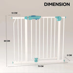 Baybee Auto Close Baby Safety Gate for Kids, Extra Tall Baby Fence Barrier Dog Gate with Easy Walk-Thru Child Gate | Baby Gate for House, Stairs, Door | Safety Gate for Baby (Green 75-85cm) Baybee India