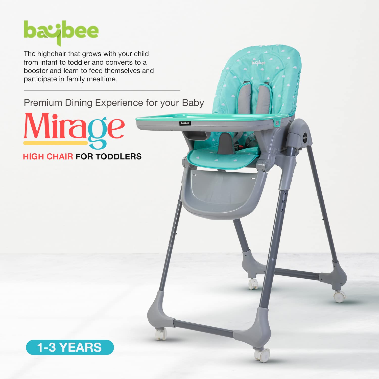 Syga 3 in online 1 cushioned high chair