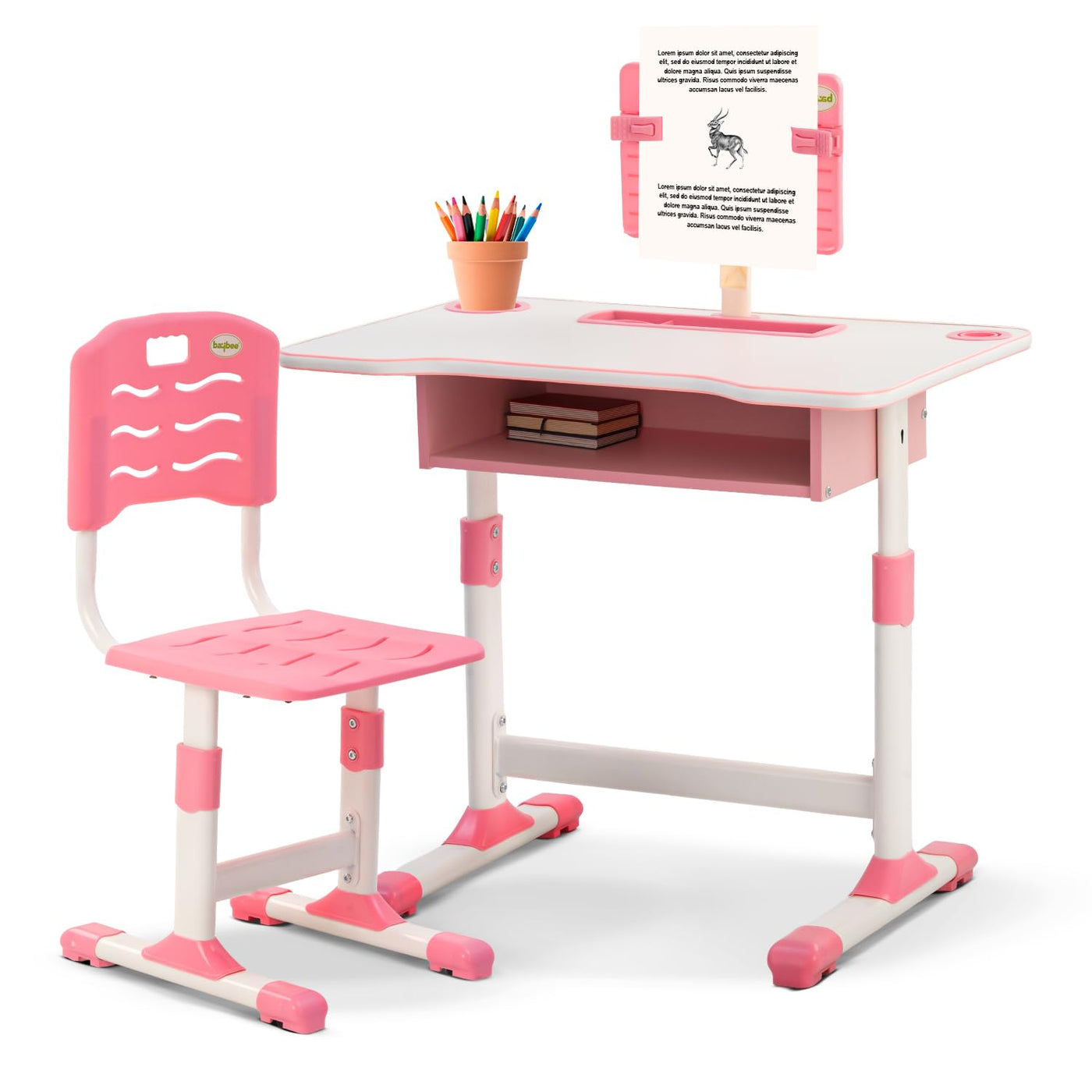Baybee Height Adjustable Study Table and Chair Set for Kids Study Table