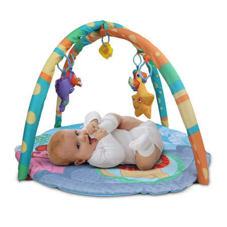 Joyful Juniors 2 in 1 Cotton Playgym with Rattle for Babies - Round Shape Baybee India