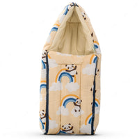 BAYBEE Little Pro Baby Carry Bag for Babies Portable Cotton Newborn Carry Bag with Zipper Panda Printed Comfo Soft Baby Bed Co-Sleeping Baby Bedding