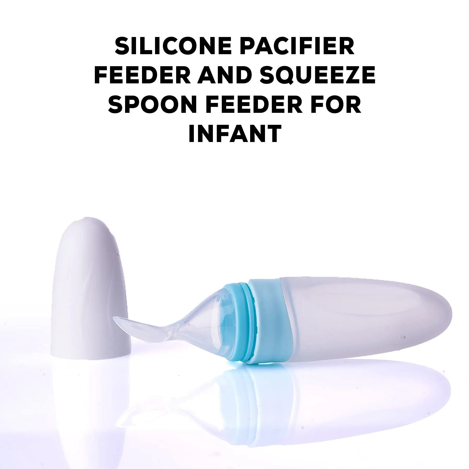 Baybee Infant Silicone Food Feeder, Anti-Colic & BPA Free Squeeze Feeder Bottle with Spoon Baybee India
