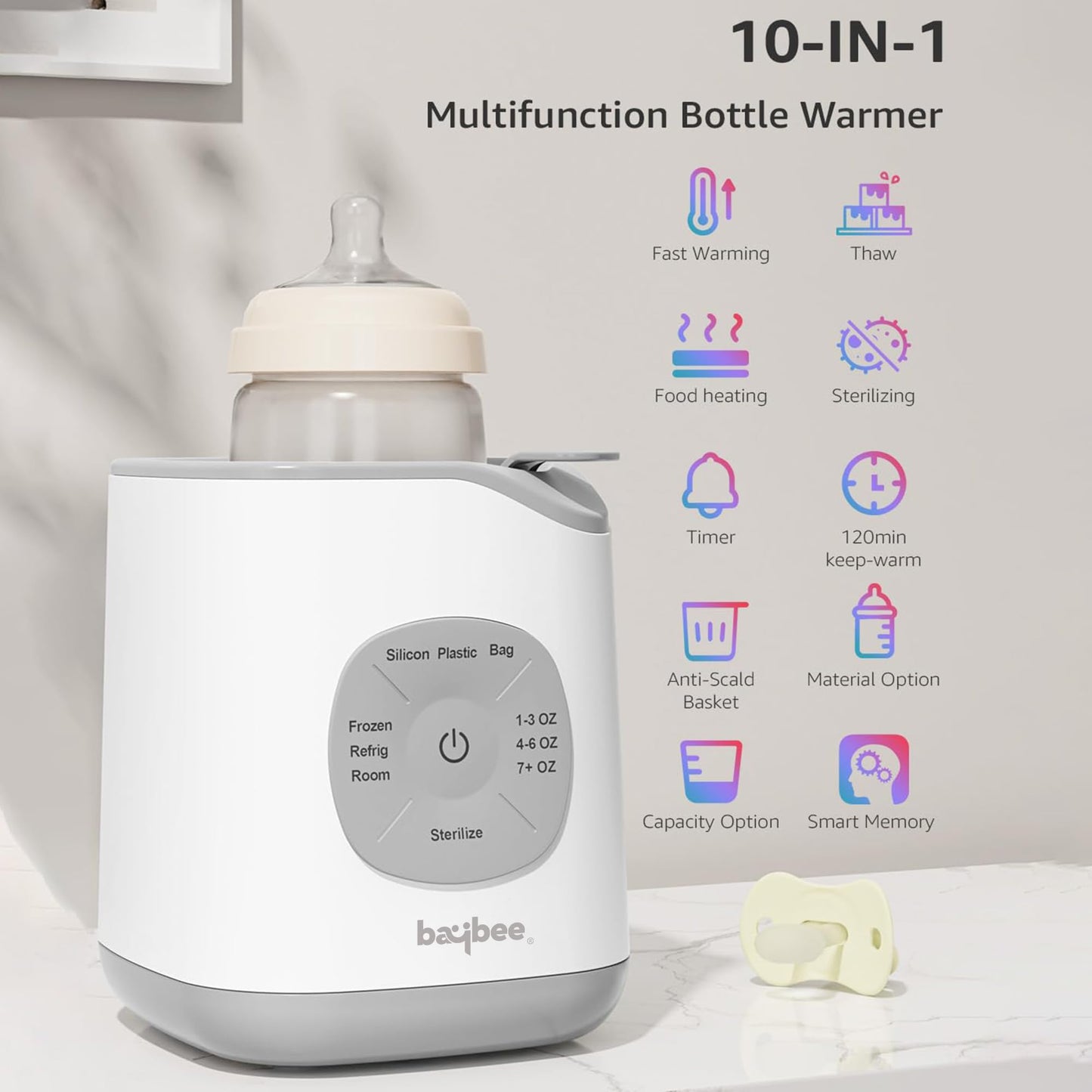 Baybee 10 in 1 Baby Bottle Warmer & Sterilizer | Electric Baby Food,Water & Milk Heater & Defrost