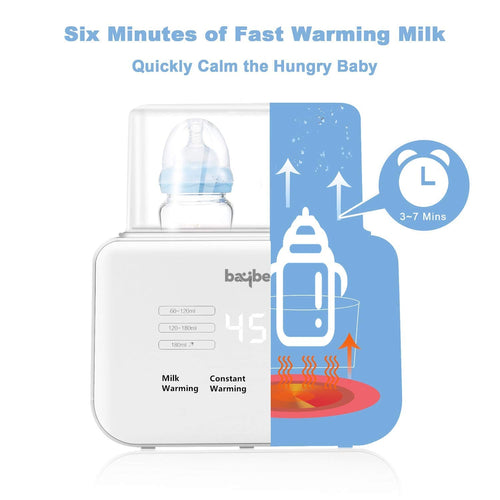 Baybee 6 in 1 Baby Bottle Warmer & Sterilizer  with LCD Temperature Display, Smart & BPA Free Nipple BAYBEE