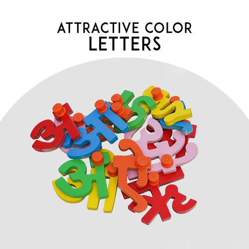 Baybee Wooden Hindi Vowels, and Colour Learning Educational Board for Kids, Hindi Vowels Wooden Puzzle with Knob BAYBEE