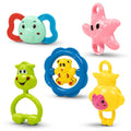 Baybee 5 Pcs Non-Toxic Baby Rattles Teether Set for Babies with Smooth Edges BAYBEE