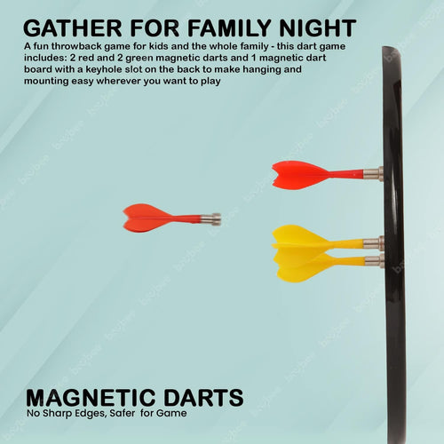 BAYBEE Magnetic Dartboard for Kids & Adults with 4 Non Pointed Darts, Indoor Outdoor Magnetic Score Dart Board Games for Kids BAYBEE