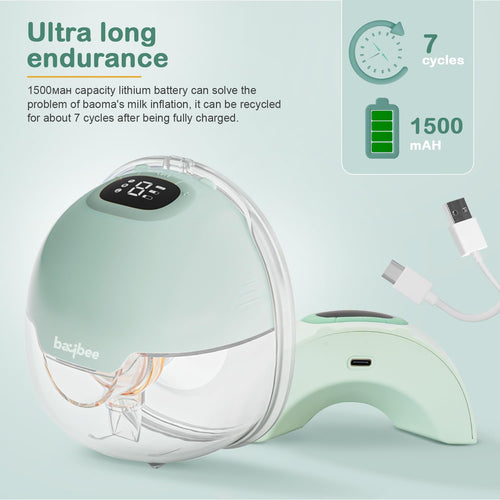 Baybee Wearable Electric Breast Pump for Mothers with 3 Phase Pumping Modes, 150ml Storage, 3 Modes & 9 Level Suction Adjustment | Hands Free Breast Milk Pump BAYBEE