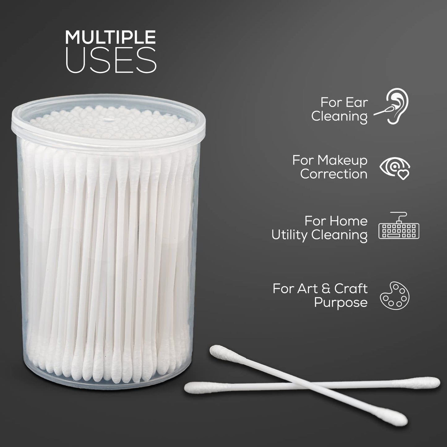 Baybee 600 Pcs Baby Cotton Swab Ear Buds Cleaner, Safe & Hygienic for Babies - Pack of 3