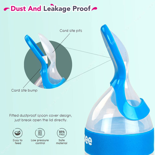 Baybee Silicone Food Squeeze Feeder Anti-Colic & BPA Free with Spoon for Infants Baybee India