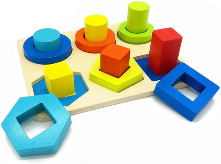 BAYBEE Wooden Shape & Colour Sorter Wooden Toys for Kids Baybee India