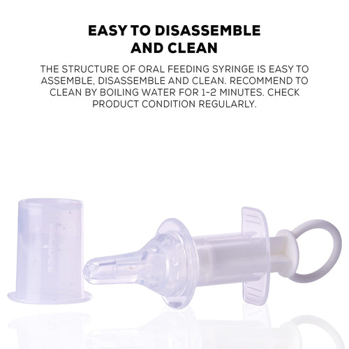 Baybee Silicone Baby Medicine Dispenser, BPA Free Medicine Dropper with Protective Case 20ML - White Baybee