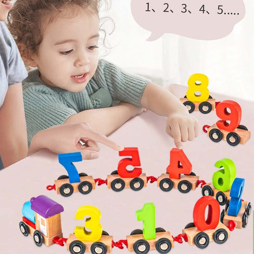 Baybee Push & Pull Digital Train Set Kids Toys, Play Train with Sliding Wheels and 0 to 9 Numbers BAYBEE