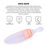 Baybee Infant Silicone Food Feeder, Anti-Colic & BPA Free Squeeze Feeder Bottle with Spoon for Semi-Solid Food for Infants