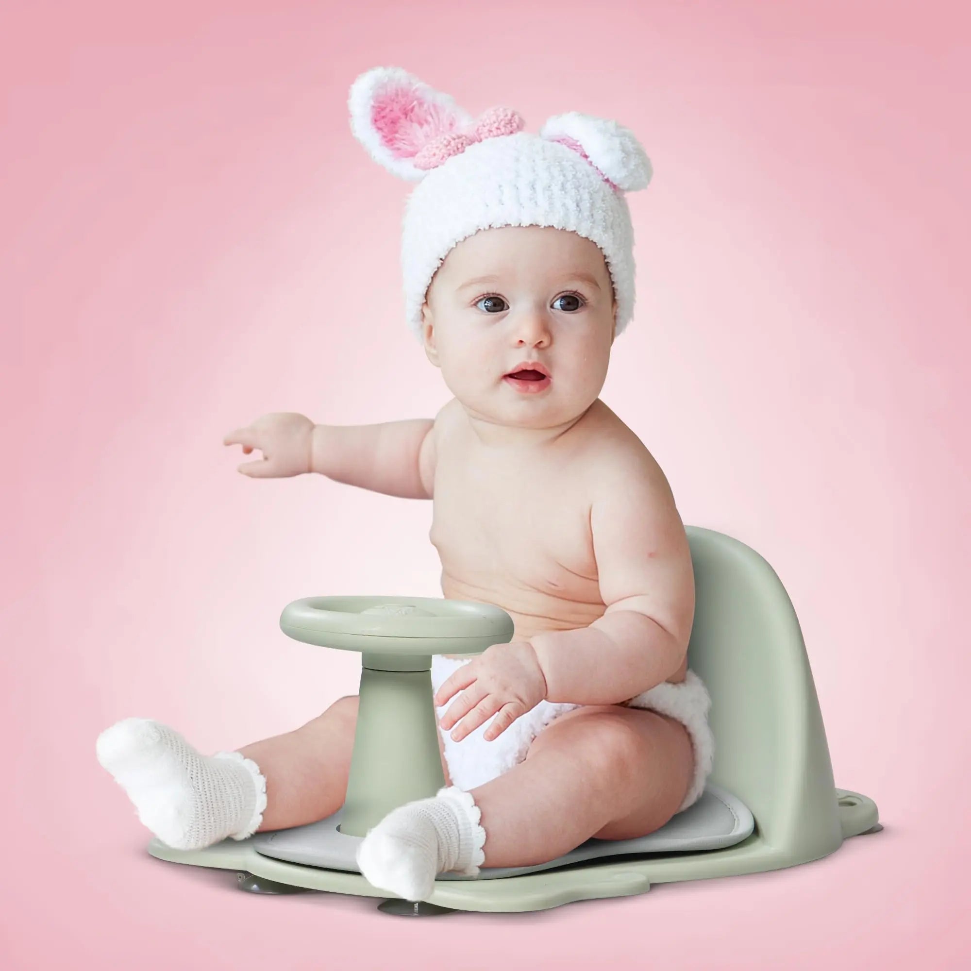 Baybee Ergo Baby Bather for Newborn Baby Bath Seat Chair for Bath Tub with Removable Tray