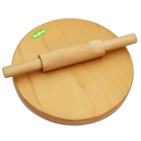 Baybee wooden roti roller/rolling pin board for kids chapati maker for toddlers BAYBEE