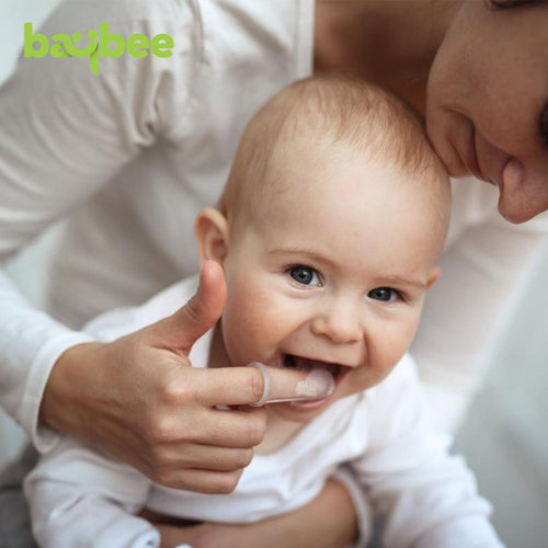 Baybee Silicone Baby Finger Toothbrush, Food Grade Silicon Kids Toothbrush (Pack of 2) BAYBEE