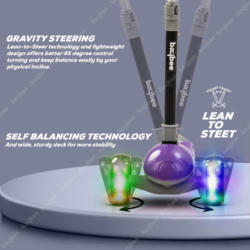 Baybee Trial Blazer 3 Wheel Smart Kids Skate Scooter with LED PU Wheels BAYBEE