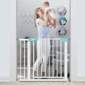 Baybee Auto Close Baby Safety Gate with Easy Walk-Thru Child Gate for House, Stairs, Doorways (Green 75-85Cm) BAYBEE