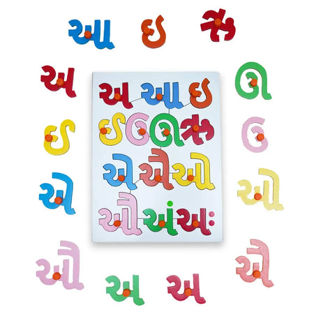 Baybee Wooden Alphabets and Color Learning Educational Board for Kids Alphabets Puzzle with Knob BAYBEE