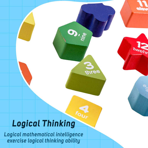 Baybee Wooden Clock to Learn Time, Shape & Color, Number and Shape Learning Educational Board for Kids BAYBEE