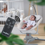 Baybee Nova Automatic Electric Baby Swing Cradle with 3 Adjustable Swing Speed, Soothing Music & 3 Point Safety Belt - Grey