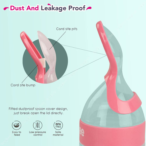 Baybee Silicone Food Squeeze Feeder Anti-Colic & BPA Free with Spoon for Infants Baybee India