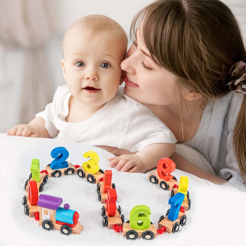 Baybee Push & Pull Digital Train Set Kids Toys, Play Train with Sliding Wheels and 0 to 9 Numbers BAYBEE