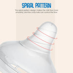 Baybee Wide Neck Baby Bottle Silicone Nipple Natural Flow Rate Feeding Teat (Medium) Baybee India