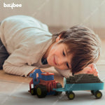 BAYBEE Friction Powered Construction Tractor  Push and Go Toys for Kids Baybee