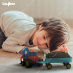 BAYBEE Friction Powered Construction Tractor  Push and Go Toys for Kids