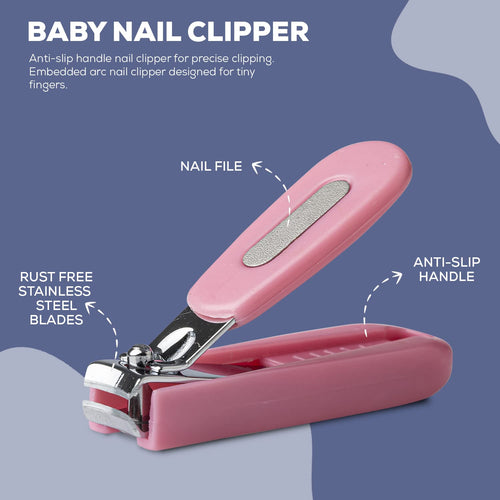Baybee Baby Nail Clipper, Safety Nail Cutter for New Born Babies - Pack of 2 BAYBEE