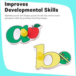 Baybee Wooden A to Z Alphabet Puzzle Board with Knobs BAYBEE