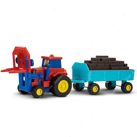 BAYBEE Friction Powered Construction Tractor  Push and Go Toys for Kids Baybee
