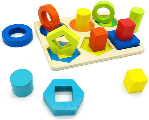 BAYBEE Wooden Shape & Colour Sorter Wooden Toys for Kids Baybee India